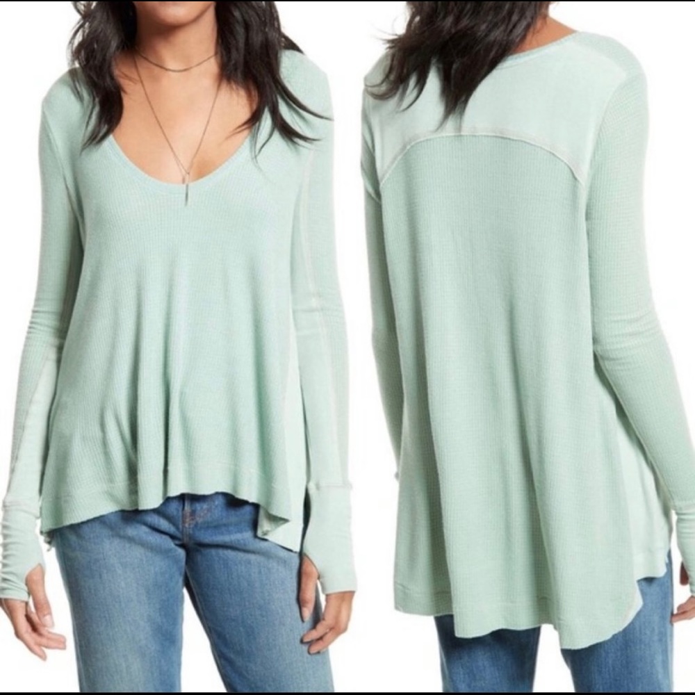 Free People Seafoam Green Top NWT